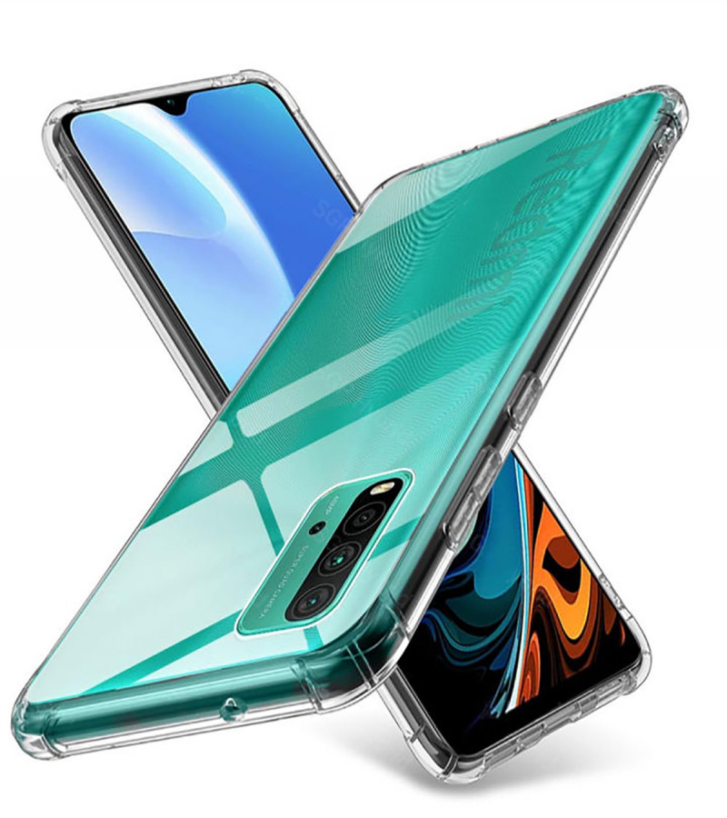Redmi 9T Back Cover Transparent Extra Bumper Anti Shock Soft Clear Case Redmi 9T