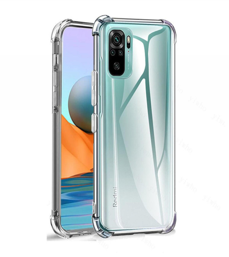 Redmi Note 10 Back Cover Transparent Extra Bumper Anti Shock Soft Clear Case Redmi Note 10