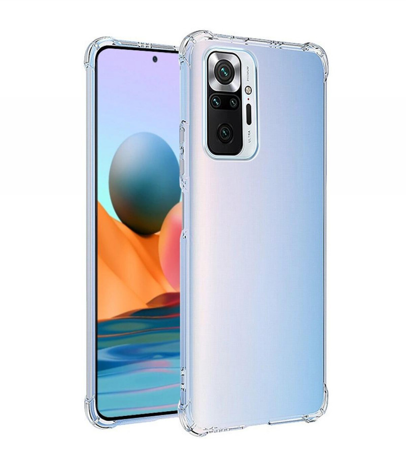 Redmi Note 10 Pro Back Cover Transparent Extra Bumper Anti Shock Soft Clear Case Redmi Note 10 Pro