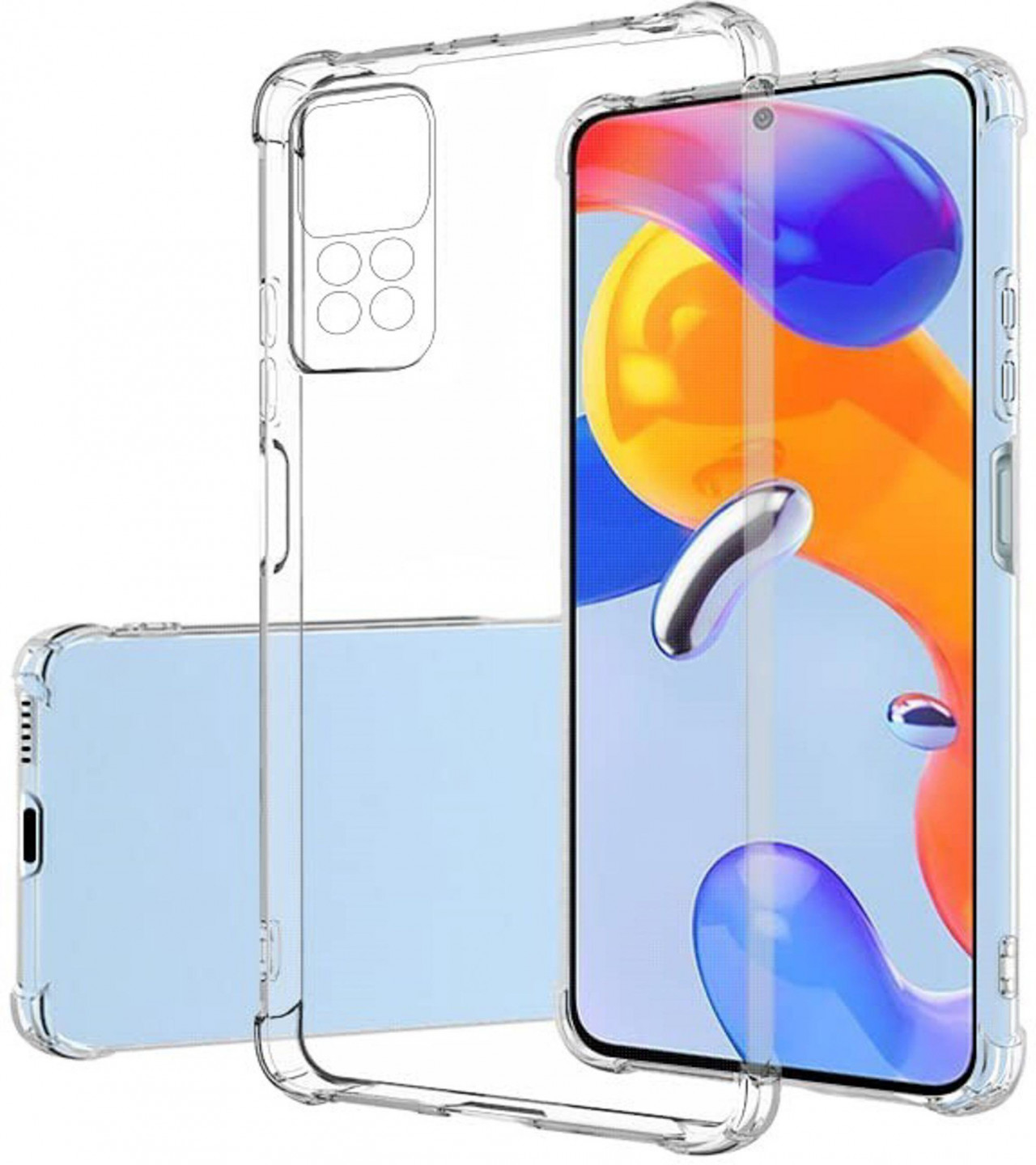 Redmi Note 11 Pro Back Cover Transparent Extra Bumper Anti Shock Soft Clear Case Redmi Note 11 Pro