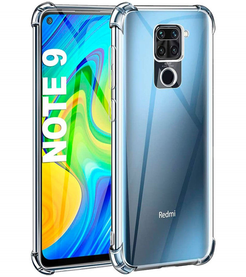 Redmi Note 9 Back Cover Transparent Extra Bumper Anti Shock Soft Clear Case Redmi Note 9