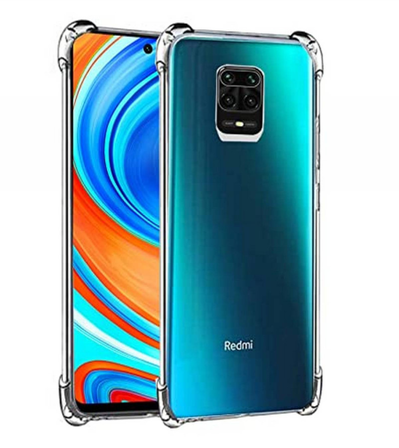 Redmi Note 9SBack Cover Transparent Extra Bumper Anti Shock Soft Clear Case Redmi Note 9S