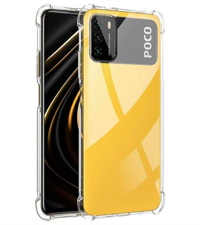 Redmi Poco M3 Back Cover Transparent Extra Bumper Anti Shock Soft Clear Case Redmi Poco M3
