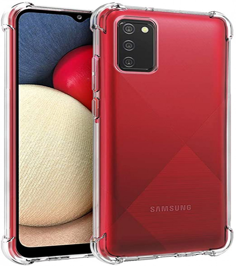 Samsung A02s Back Cover Transparent Extra Bumper Anti Shock Soft Crystal Clear Case Samsung A02s