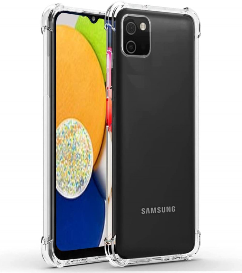Samsung A03 Back Cover Transparent Extra Bumper Anti Shock Soft Crystal Clear Case Samsung A03