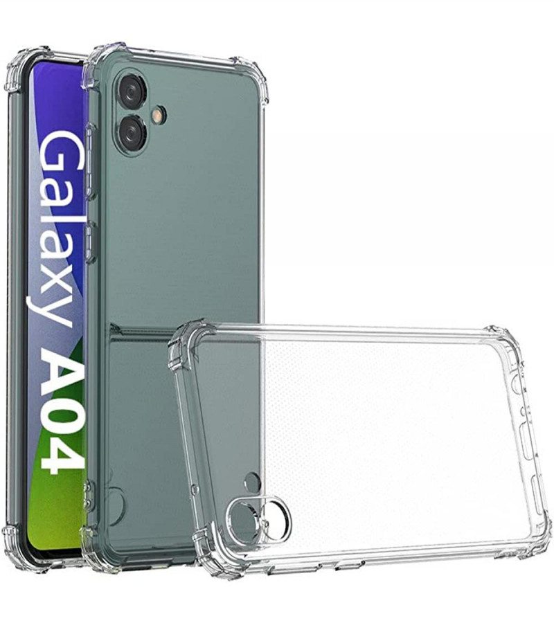 Samsung A04 Back Cover Transparent Extra Bumper Anti Shock Soft Crystal Clear Case Samsung A04