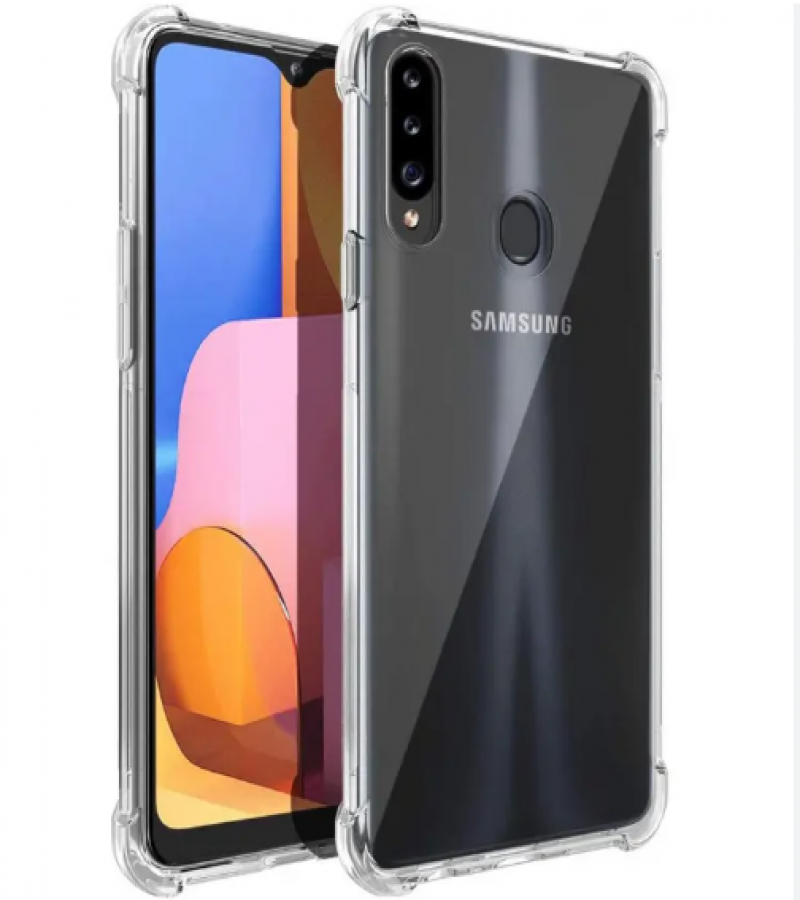 Samsung A20s Back Cover Transparent Extra Bumper Anti Shock Soft Clear Case Samsung A20s