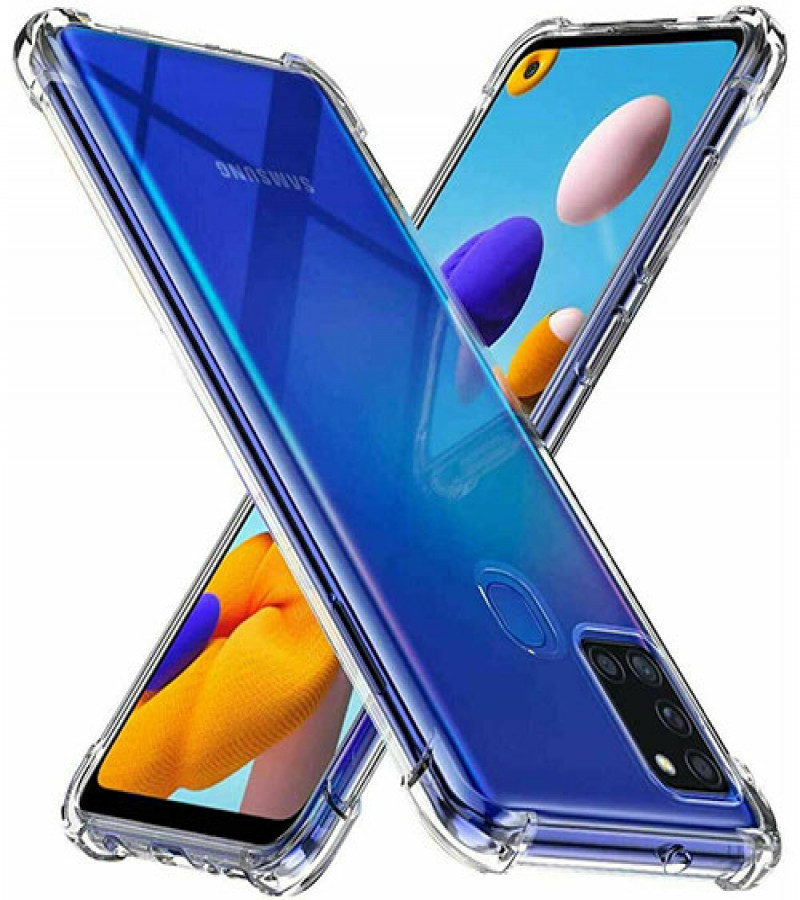 Samsung A21S Back Cover Transparent Extra Bumper Anti Shock Soft Clear Case Samsung A21S