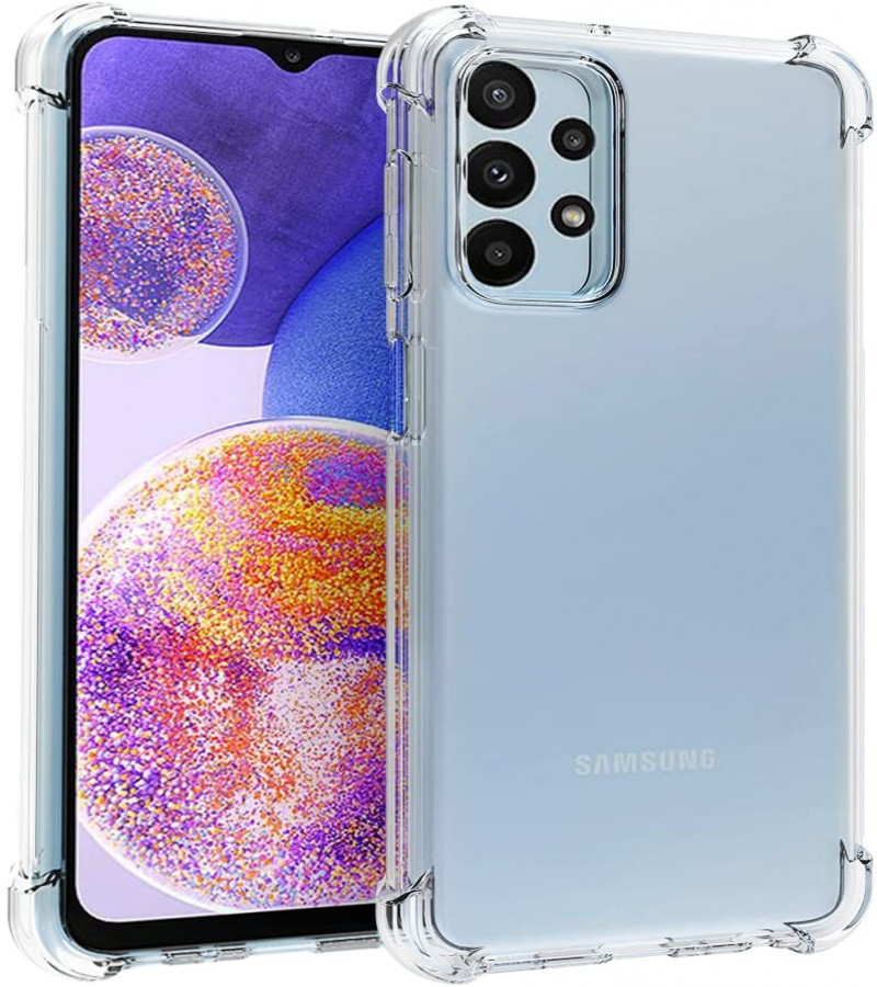 Samsung A23 Back Cover Transparent Extra Bumper Anti Shock Soft Clear Case Samsung A23