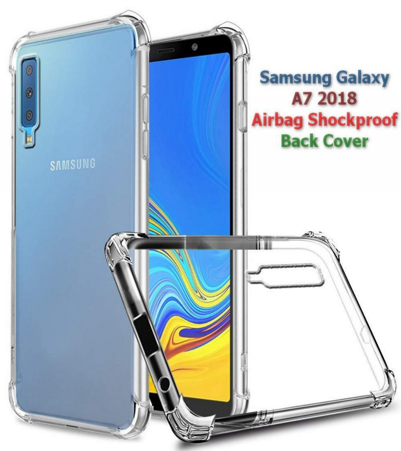 Samsung A7 (2018) Back Cover Transparent Extra Bumper Anti Shock Soft Crystal Clear Case Samsung A7 (2018)
