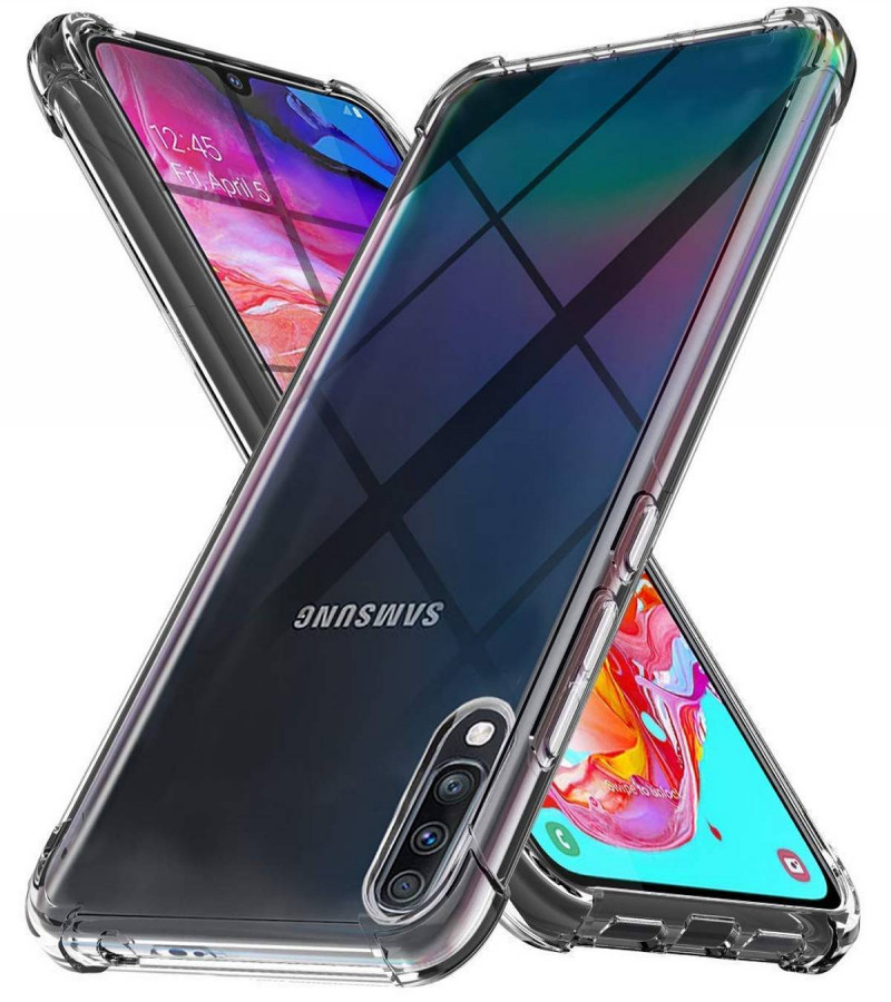 Samsung A70 Back Cover Transparent Extra Bumper Anti Shock Soft Clear Case Samsung A70