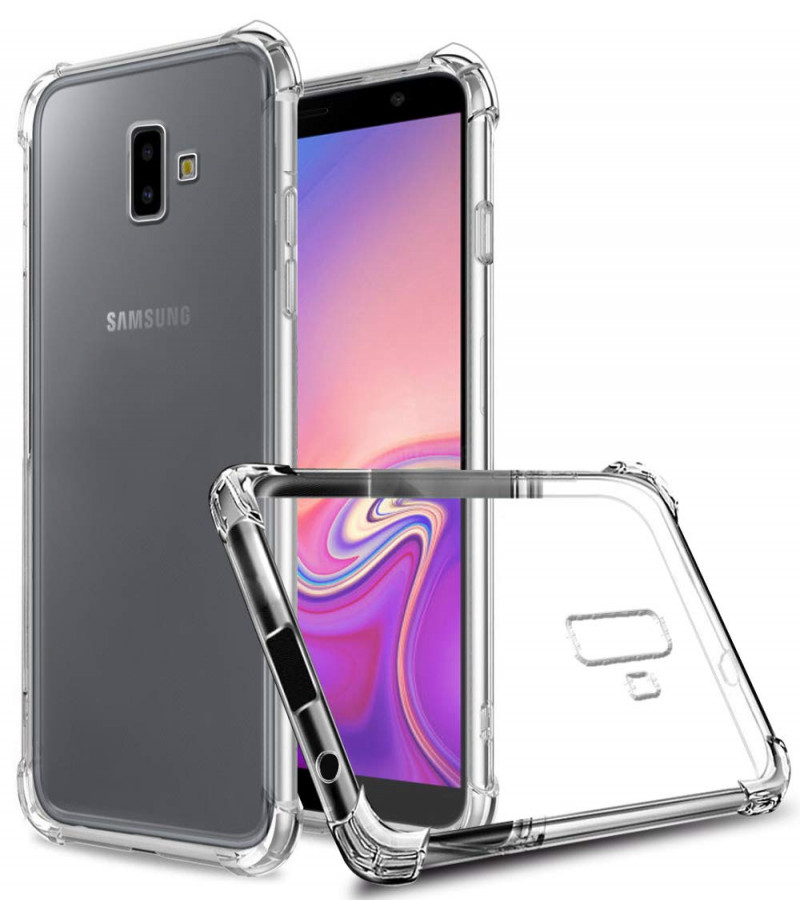 Samsung J6 Plus Back Cover Transparent Extra Bumper Anti Shock Soft Clear Case Samsung J6 Plus