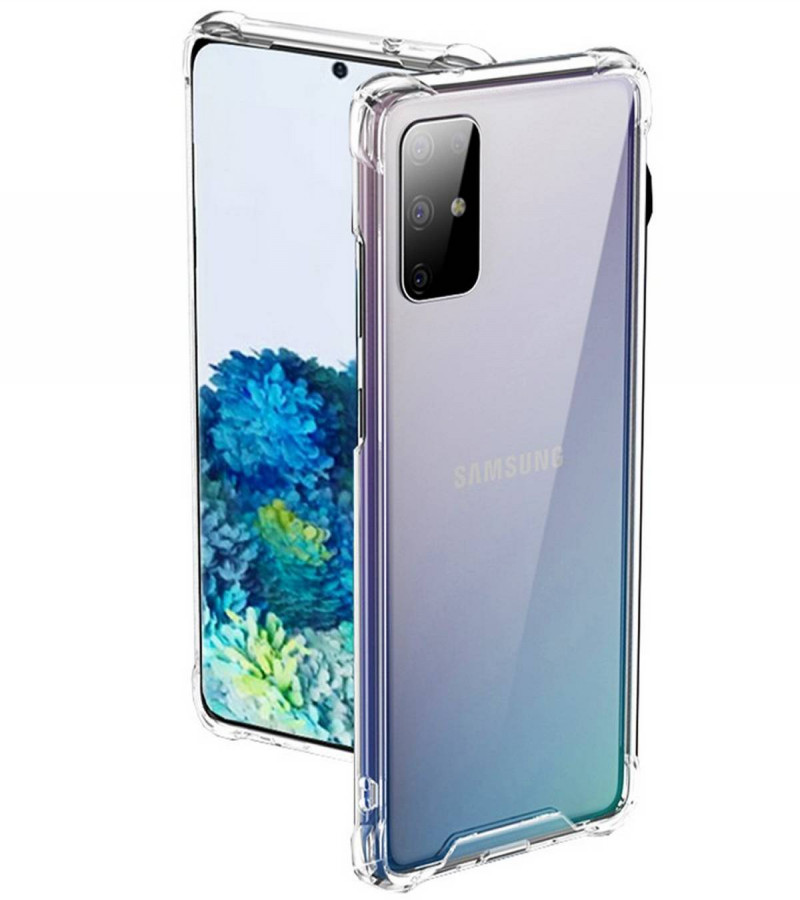 Samsung S20 Back Cover Transparent Extra Bumper Anti Shock Soft Clear Case Samsung S20