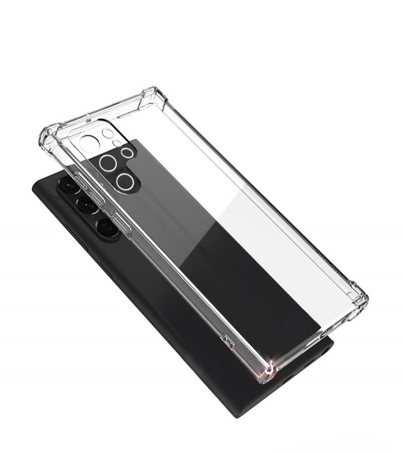 Samsung S22 Ultra Back Cover Transparent Extra Bumper Anti Shock Soft Clear Case Samsung S22 Ultra