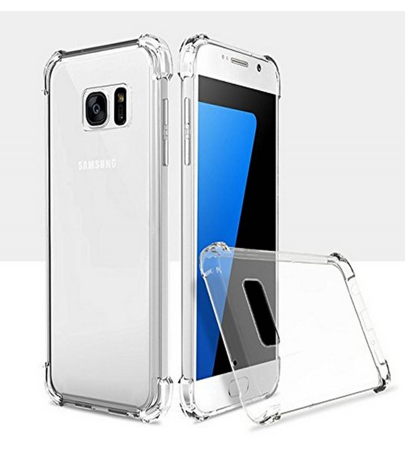 Samsung S7 Edge Back Cover Transparent Extra Bumper Anti Shock Soft Clear Case Samsung S7 Edge