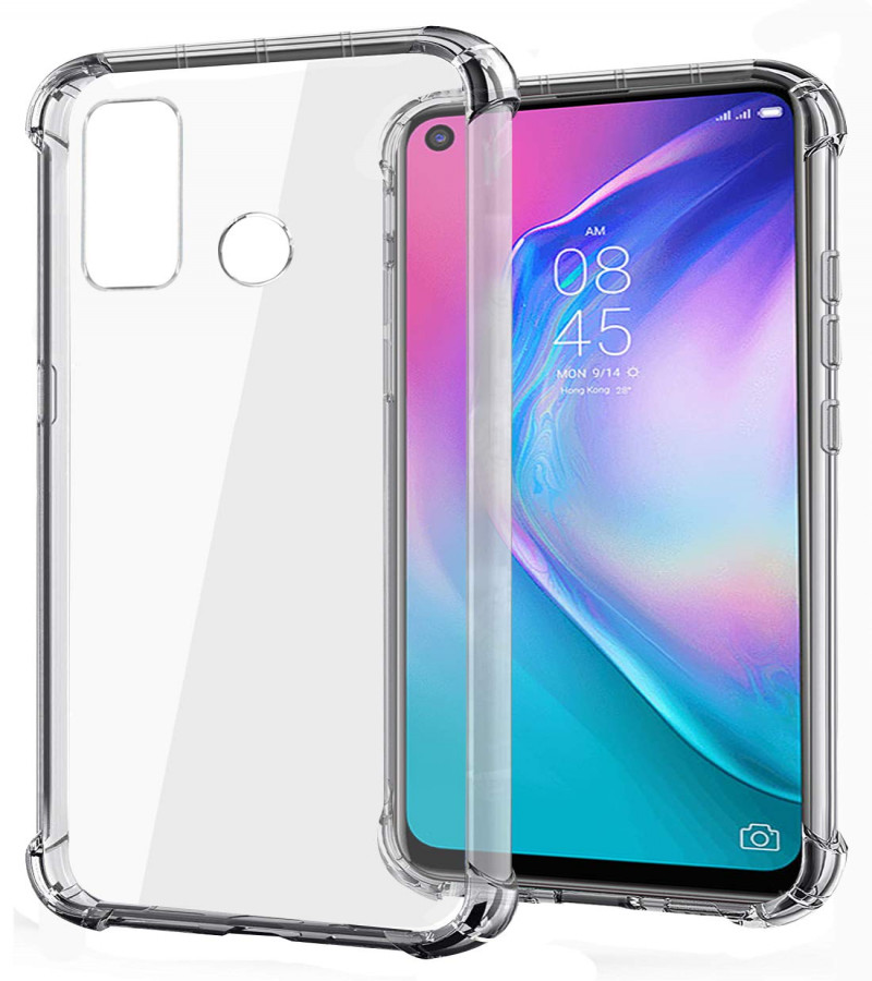 Tecno Camon 15 Back Cover Transparent Extra Bumper Anti Shock Soft Clear Case Tecno Camon 15