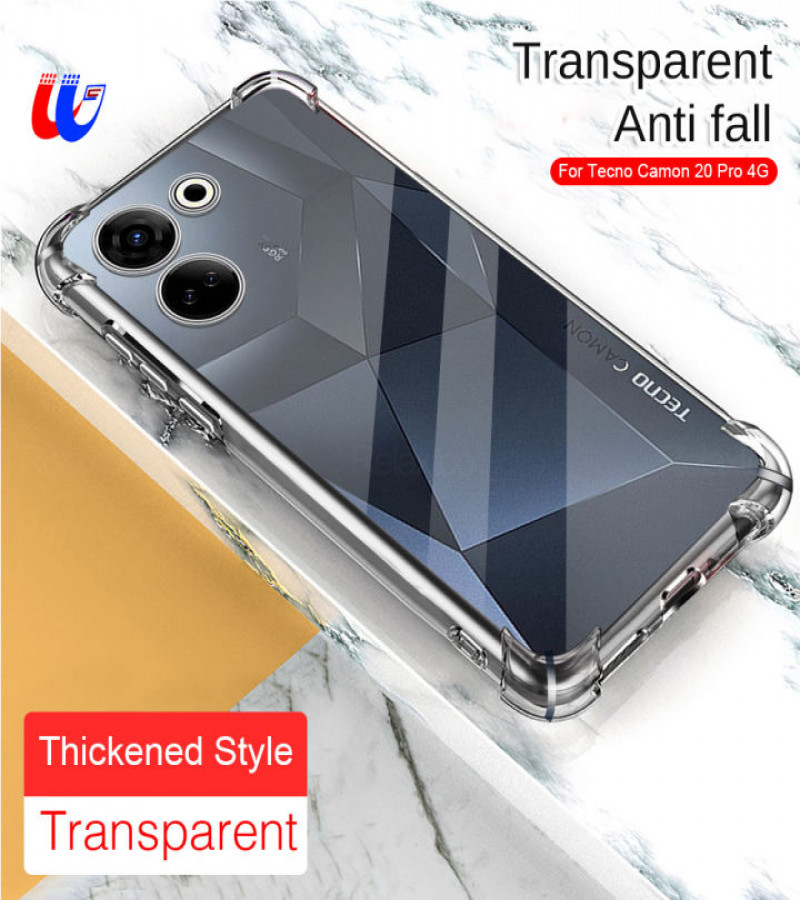 Tecno Camon 20 Cover Transparent Extra Bumper Anti Shock Soft Clear Case Tecno Camon 20