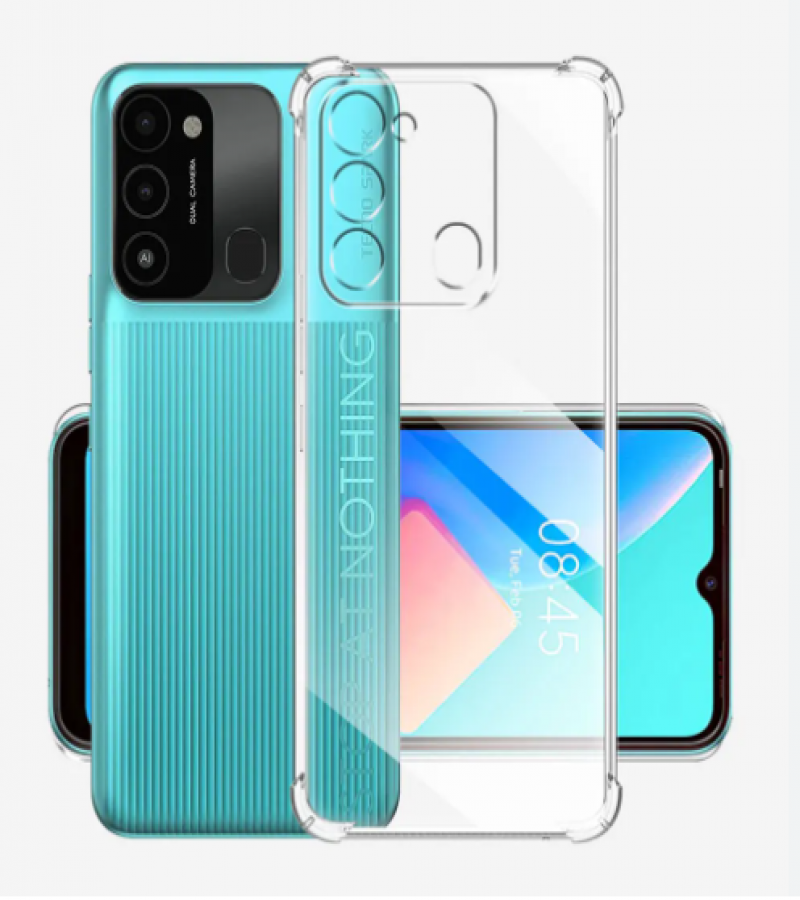 Tecno Spark 8C Back Cover Transparent Extra Bumper Anti Shock Soft Clear Case Tecno Spark 8 Pro