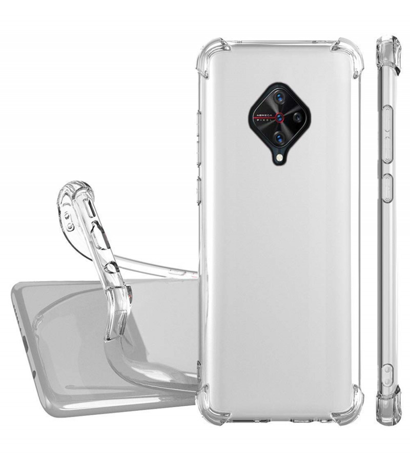 VIVO S1 Pro Back Cover Transparent Extra Bumper Anti Shock Soft Crystal Clear Case VIVO S1 Pro