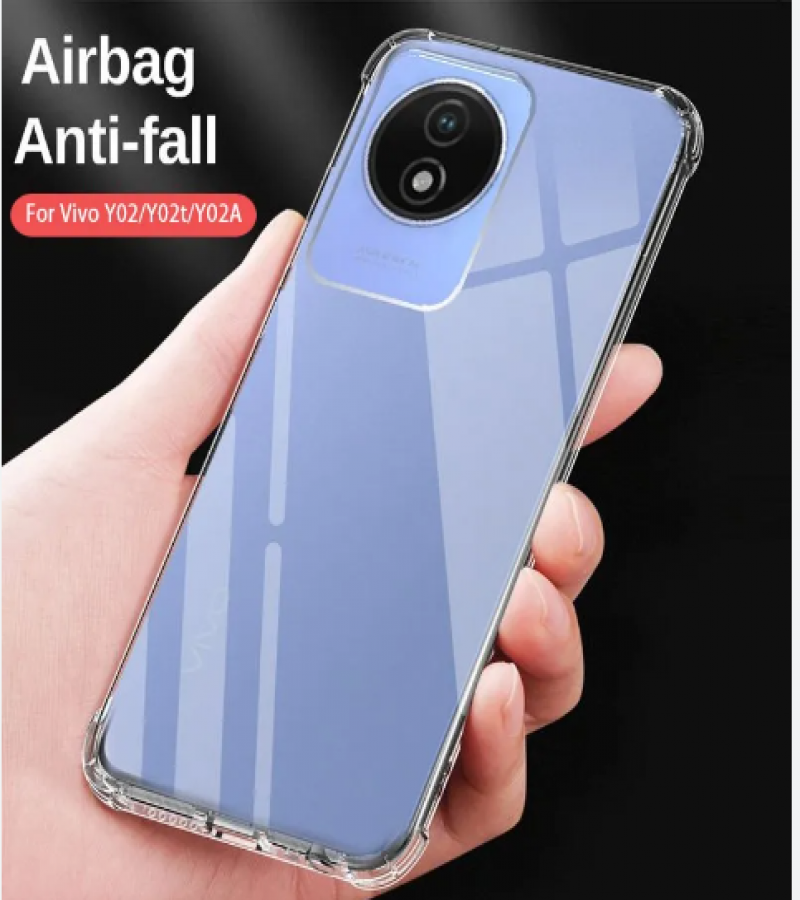 VIVO Y02T Back Cover Transparent Extra Bumper Anti Shock Soft Crystal Clear Case VIVO Y02T