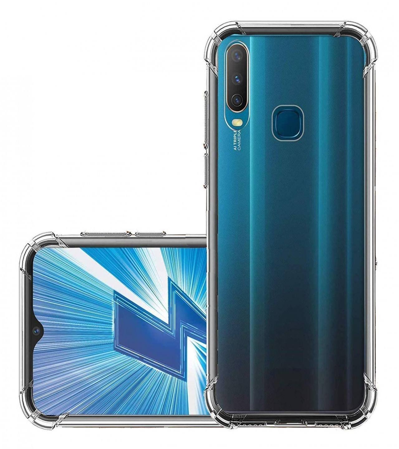 VIVO Y15 Back Cover Transparent Extra Bumper Anti Shock Soft Crystal Clear Case VIVO Y15