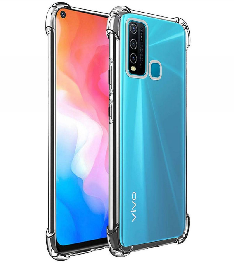 VIVO Y30 Back Cover Transparent Extra Bumper Anti Shock Soft Crystal Clear Case VIVO Y30